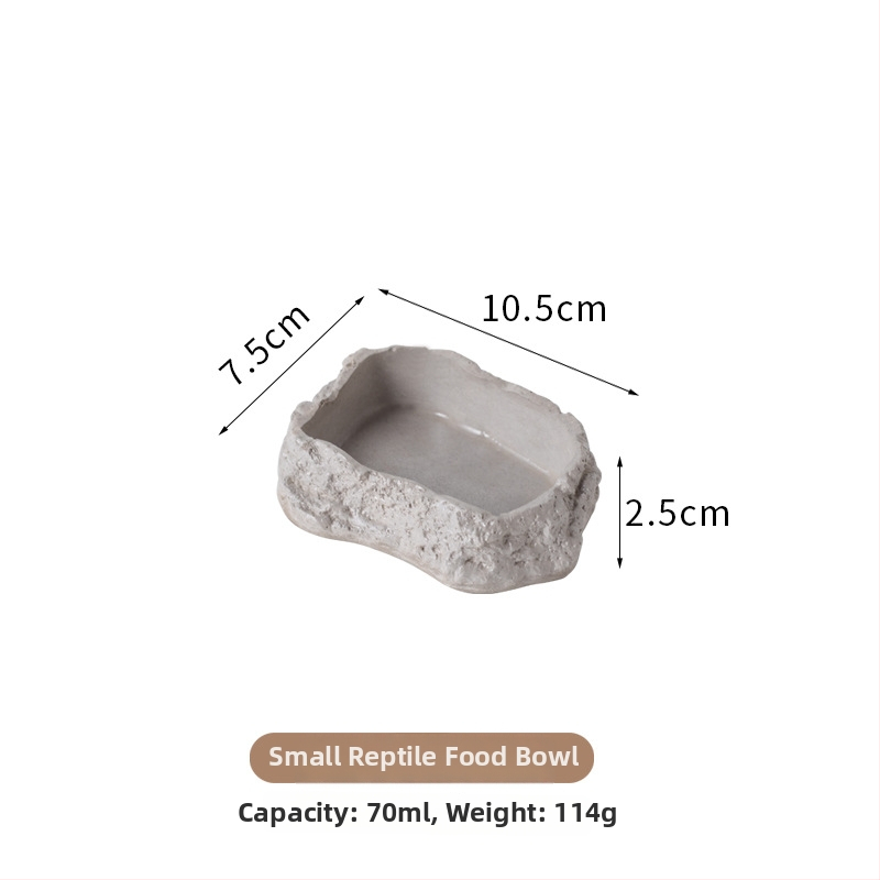 Roomajate toitumise ja joogikauss kivivanni imitatsiooniga (Materjal: Poola tsement; Bränd: Shuo ni; Sobiv: roomajad; Litsentsitud eribrändide märgid: Jah)