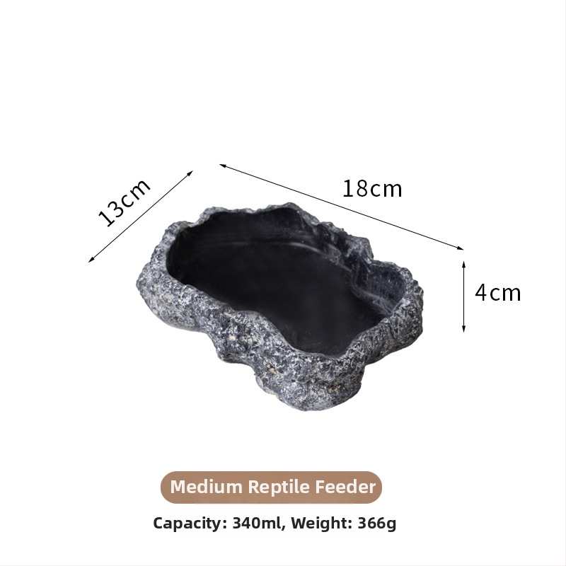 Roomajate toitumise ja joogikauss kivivanni imitatsiooniga (Materjal: Poola tsement; Bränd: Shuo ni; Sobiv: roomajad; Litsentsitud eribrändide märgid: Jah)
