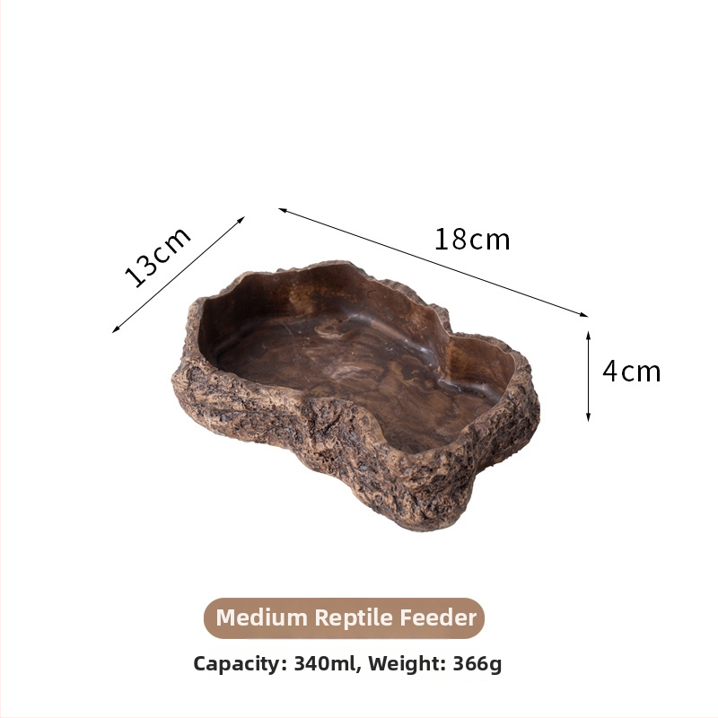 Roomajate toitumise ja joogikauss kivivanni imitatsiooniga (Materjal: Poola tsement; Bränd: Shuo ni; Sobiv: roomajad; Litsentsitud eribrändide märgid: Jah)