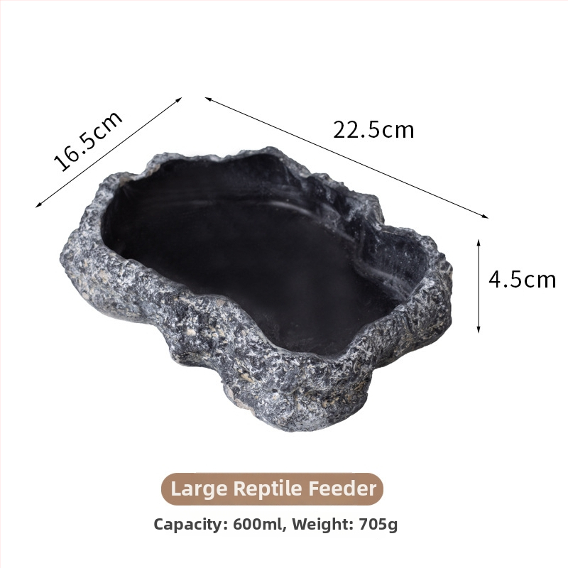 Roomajate toitumise ja joogikauss kivivanni imitatsiooniga (Materjal: Poola tsement; Bränd: Shuo ni; Sobiv: roomajad; Litsentsitud eribrändide märgid: Jah)