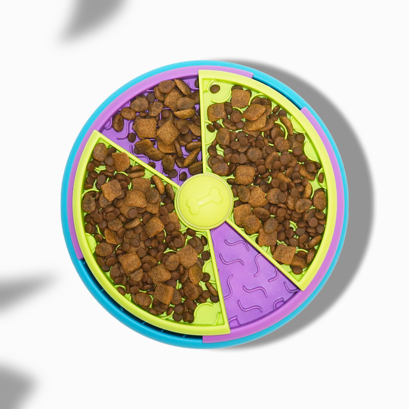 Τριώροφο Περιστρεφόμενο Μπολ Αργού Φαγητού για Σκύλους, Ανάπτυξη Νοημοσύνης (Πλαστικό)