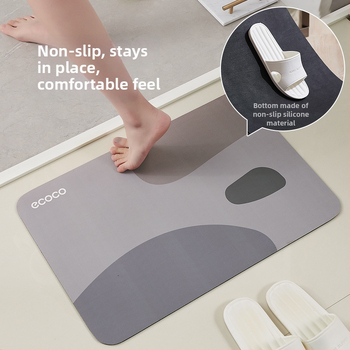 Vannitoa diatomiidist matt – imav, libisemiskindel, kiire kuivamine; ruudukujuline kuju, muster: lilled; sobib vannituppa ja sisenemisele