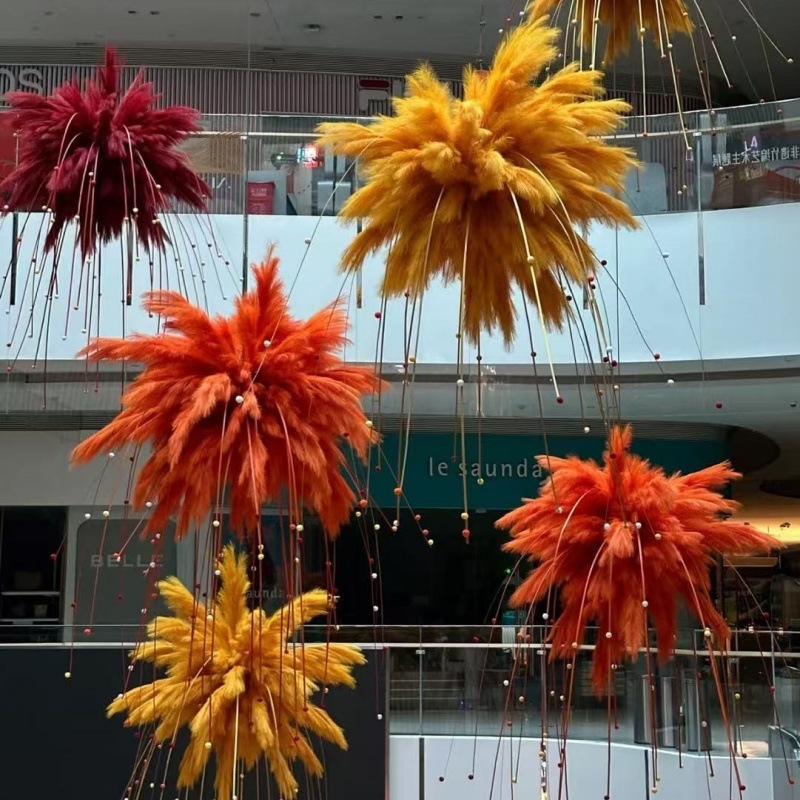 Pastoralinio stiliaus dirbtinių nendrės gėlių dekoras namų ir lauko dekoravimui | šilko gėlės, minkštas PVC | flokavimas, injekcinis liejimas, serigrafija, 3D spausdinimas