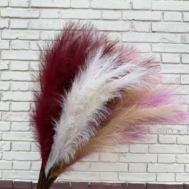 Pastoralinio stiliaus dirbtinių nendrės gėlių dekoras namų ir lauko dekoravimui | šilko gėlės, minkštas PVC | flokavimas, injekcinis liejimas, serigrafija, 3D spausdinimas