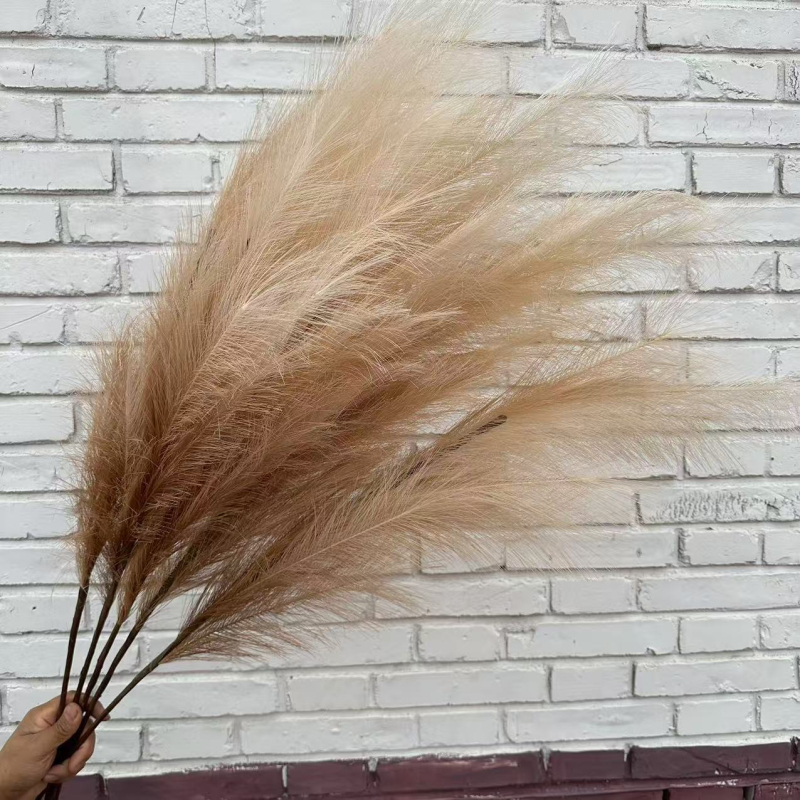 Pastoralinio stiliaus dirbtinių nendrės gėlių dekoras namų ir lauko dekoravimui | šilko gėlės, minkštas PVC | flokavimas, injekcinis liejimas, serigrafija, 3D spausdinimas