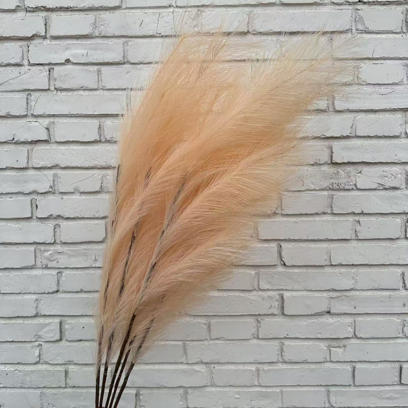 Pastoralinio stiliaus dirbtinių nendrės gėlių dekoras namų ir lauko dekoravimui | šilko gėlės, minkštas PVC | flokavimas, injekcinis liejimas, serigrafija, 3D spausdinimas