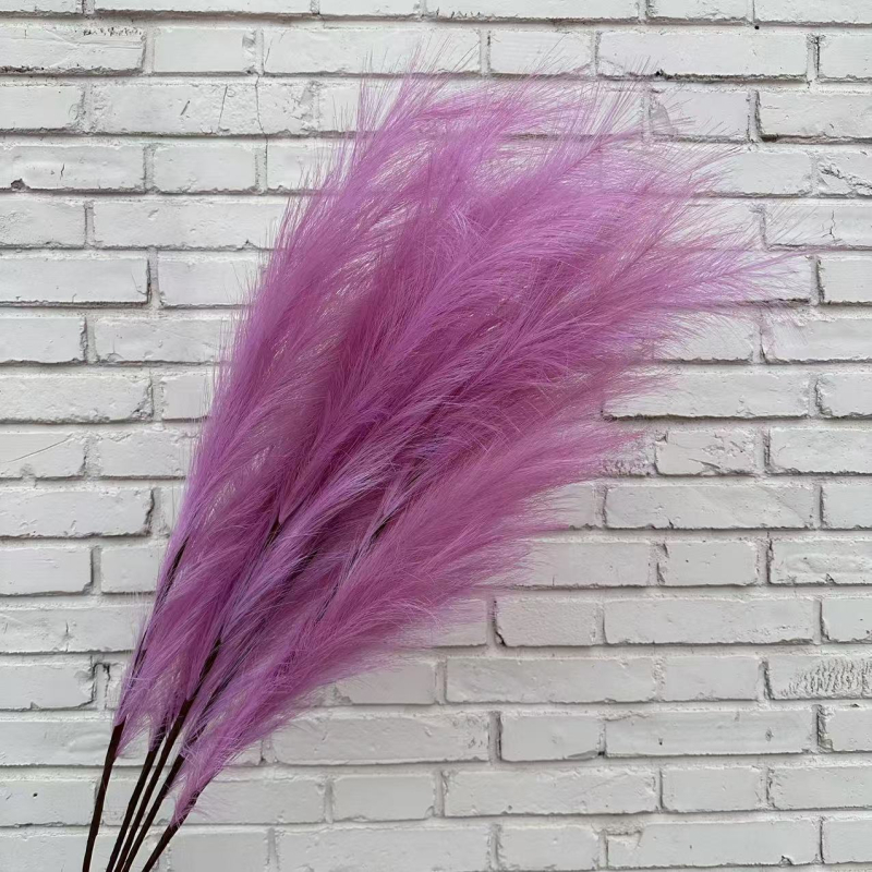 Pastoralinio stiliaus dirbtinių nendrės gėlių dekoras namų ir lauko dekoravimui | šilko gėlės, minkštas PVC | flokavimas, injekcinis liejimas, serigrafija, 3D spausdinimas