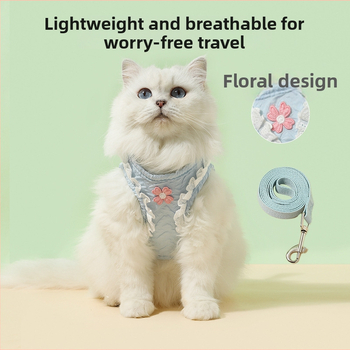 Mačací postroj v štýle vesty s hrudným popruhom, polyester, pôvod Zhejiang