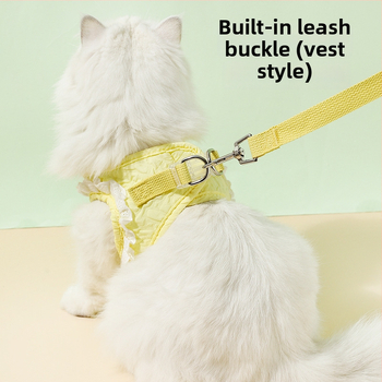 Mačací postroj v štýle vesty s hrudným popruhom, polyester, pôvod Zhejiang