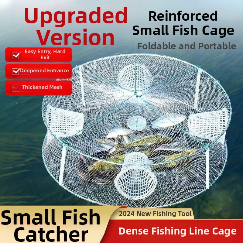 Giant Fin King zvejas tīklu kaste mazām zivīm, langustēm un garnelēm