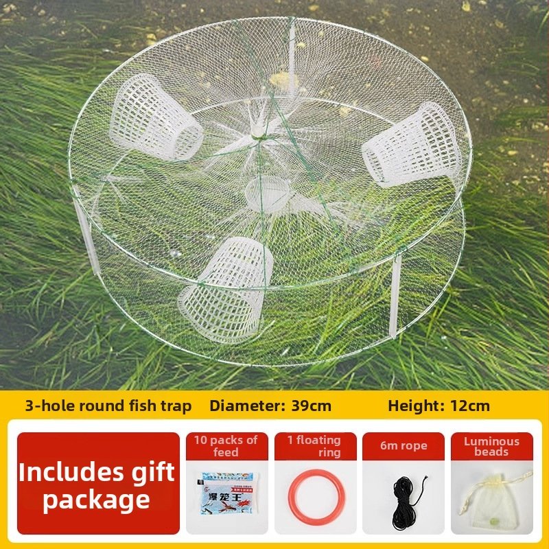 Giant Fin King zvejas tīklu kaste mazām zivīm, langustēm un garnelēm