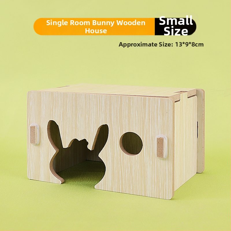 Medinis namelis hamsteriui su vienu kambariu — masyvus medis, lizdas mažiems gyvūnams