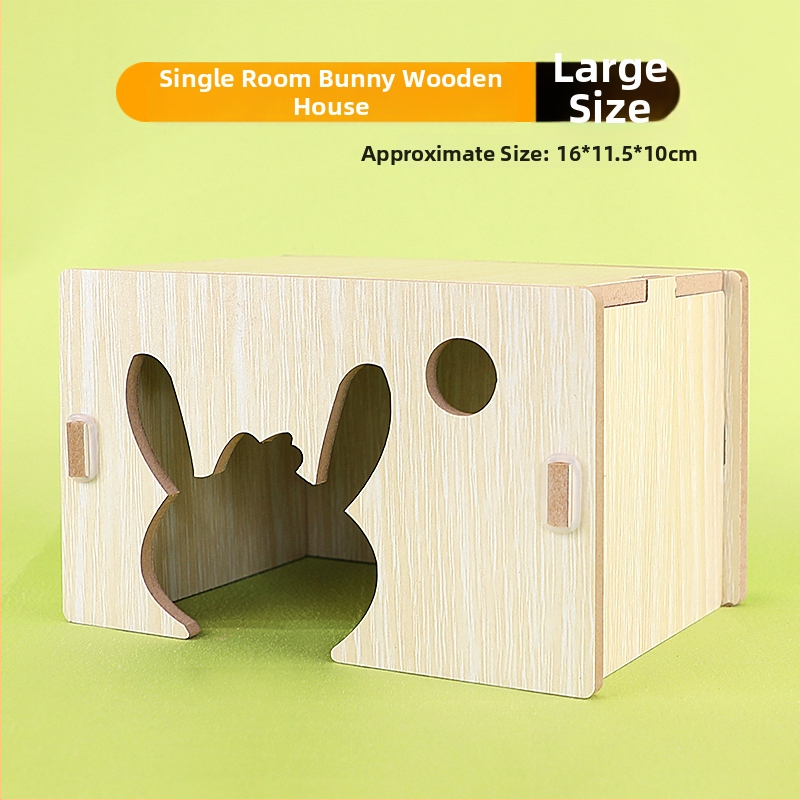 Medinis namelis hamsteriui su vienu kambariu — masyvus medis, lizdas mažiems gyvūnams