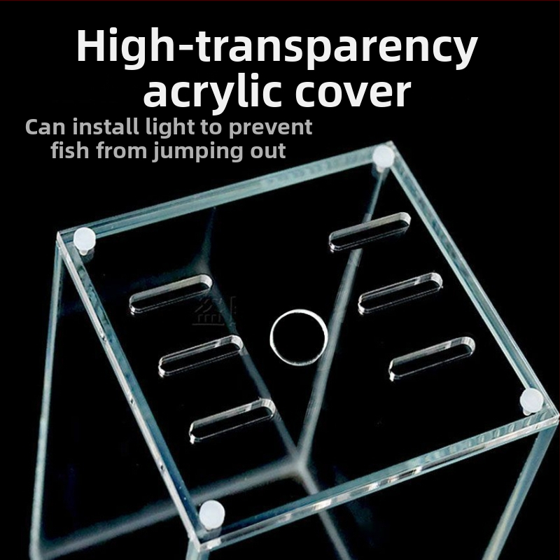 Akrylo akvariumo dangtelis, netoksiškas, skaidrus, kvėpuojantis, krištolo dangtis (Medžiaga: Akrilas; Svoris: 50; Kategorija: Akvariumo įranga)