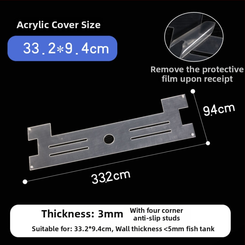 Akrylo akvariumo dangtelis, netoksiškas, skaidrus, kvėpuojantis, krištolo dangtis (Medžiaga: Akrilas; Svoris: 50; Kategorija: Akvariumo įranga)