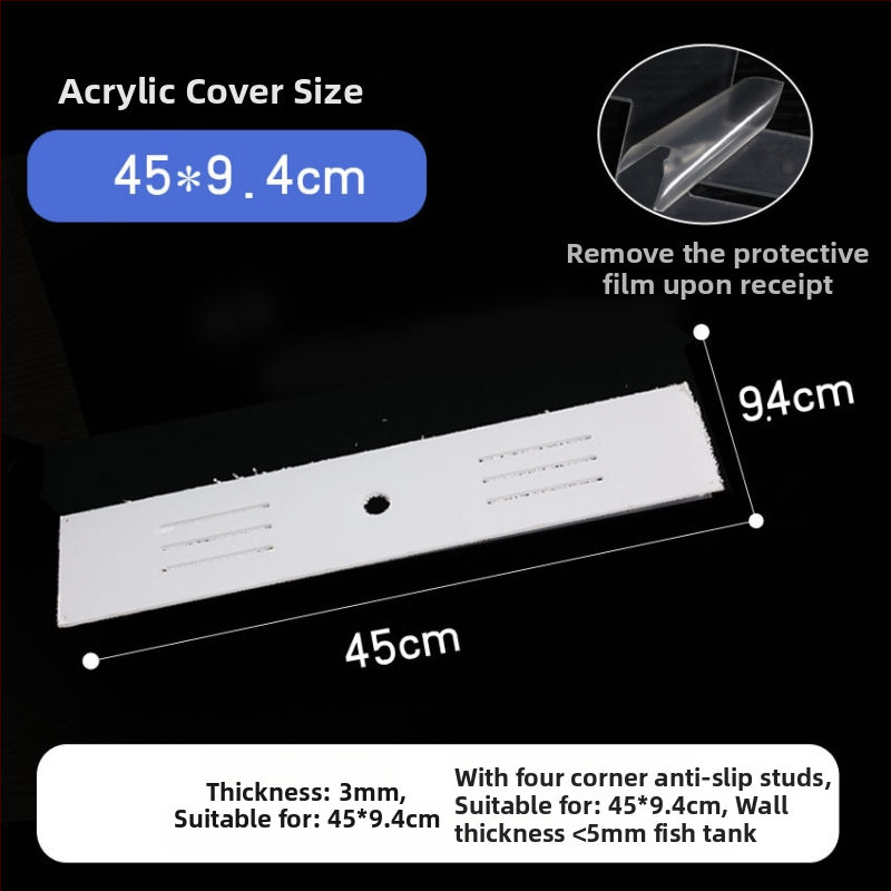 Akrylo akvariumo dangtelis, netoksiškas, skaidrus, kvėpuojantis, krištolo dangtis (Medžiaga: Akrilas; Svoris: 50; Kategorija: Akvariumo įranga)