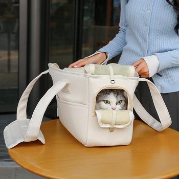 Ramenná taška na domáce zvieratá, priedušná a prenosná na všetky ročné obdobia, vhodná pre mačky a psy, odolná voči opotrebeniu a škrabaniu • Polyester • Hengtu • Kapacita 25
