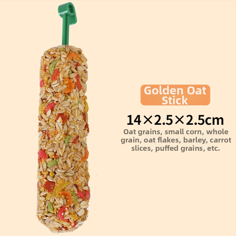 Papūgos kramymo lazdelė ir mokomoji užkanda – medžiaga iš penkių grūdų, prekių ženklas Happy Parrot, neimportuota