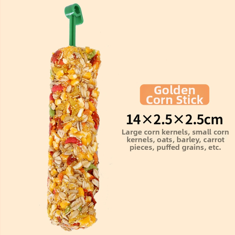 Papūgos kramymo lazdelė ir mokomoji užkanda – medžiaga iš penkių grūdų, prekių ženklas Happy Parrot, neimportuota