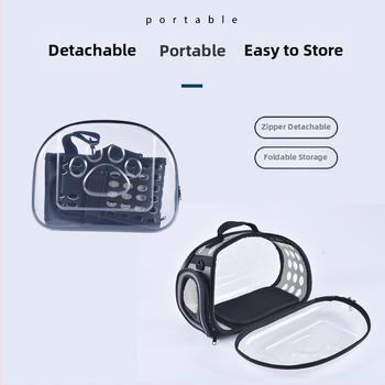 KUCHI Augintinių nešiojimo krepšys – skaidri, nešiojama tvirta plastikinė dėžė šunims ir katėms, Talpa 50, Kilmė Zhejiang