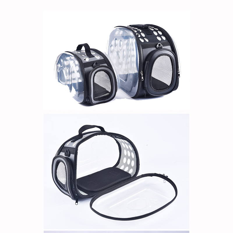 KUCHI Чанта за пренасяне на домашни любимци – прозрачен, преносим твърд пластмасов носител за кучета и котки, капацитет 50, произход Zhejiang