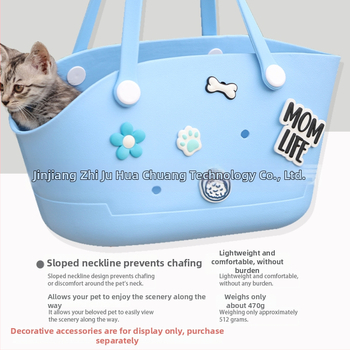 EVA lemmikloomakott – kaasaskantav, külgava avausega kott kassidele ja koertele, maht kuni 20 L, kergesti puhastatav, DIY aukudega muster