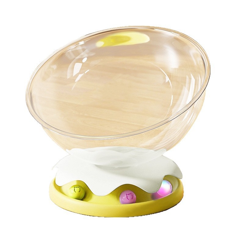 Kosmosa kapsulas kaķu ligzda ar rotējošu platformu, pašizglītojoša kaķu rotaļlieta, iekšējai lietošanai, viss vienā — Materiāli: ABS/PP/PET; Iekštelpu lietošanai; Kaķiem