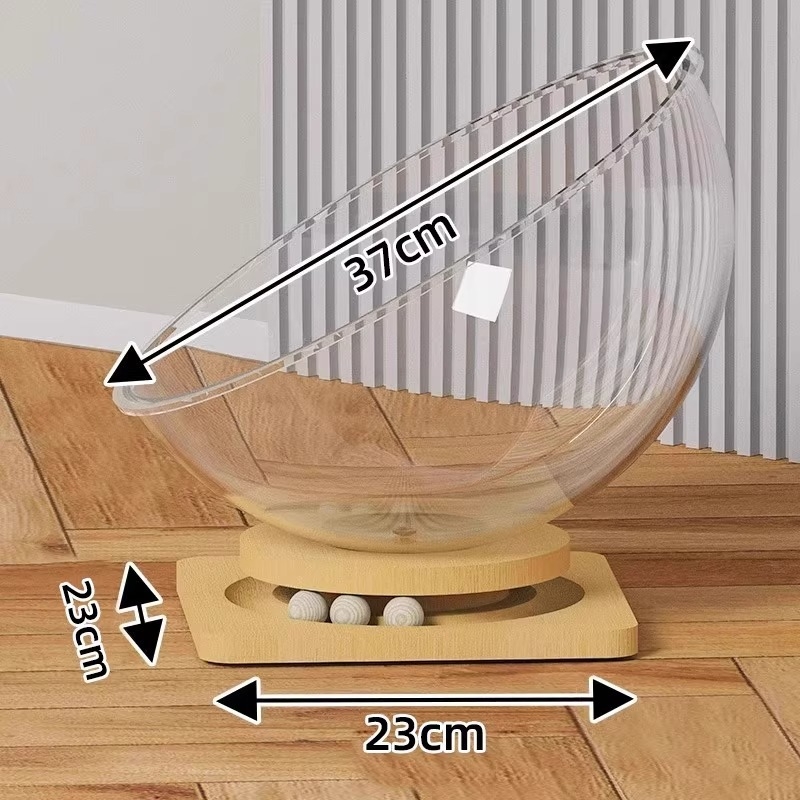 Kosmosa kapsulas kaķu ligzda ar rotējošu platformu, pašizglītojoša kaķu rotaļlieta, iekšējai lietošanai, viss vienā — Materiāli: ABS/PP/PET; Iekštelpu lietošanai; Kaķiem