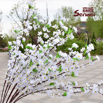 Viltotas persiku zieds zari dekorācijai mājās; Materiāls: zīda ziedi; Veids: simulētie persiku ziedi; Svars: 80 g; Piemērošana: kāzas, mājas dekors