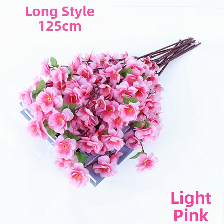 Viltotas persiku zieds zari dekorācijai mājās; Materiāls: zīda ziedi; Veids: simulētie persiku ziedi; Svars: 80 g; Piemērošana: kāzas, mājas dekors