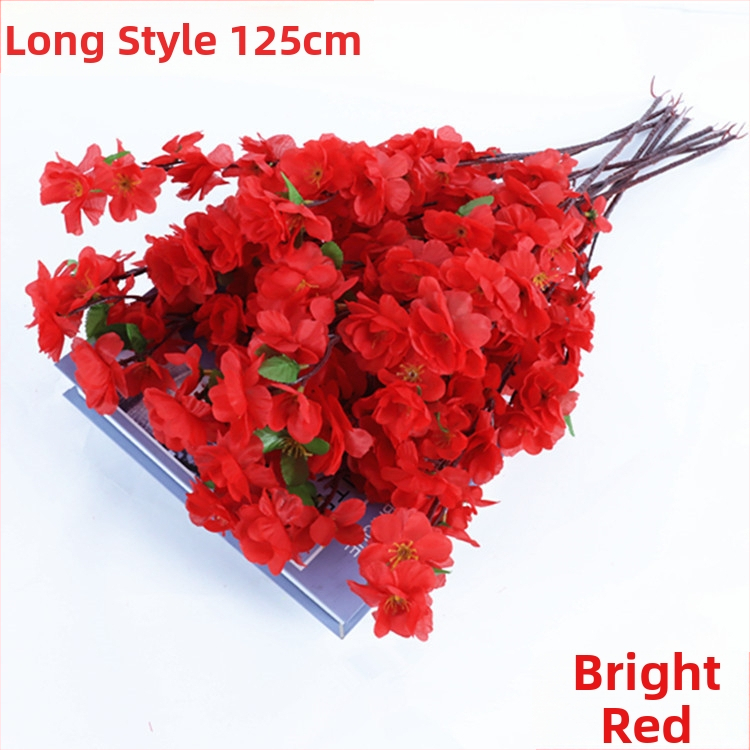 Viltotas persiku zieds zari dekorācijai mājās; Materiāls: zīda ziedi; Veids: simulētie persiku ziedi; Svars: 80 g; Piemērošana: kāzas, mājas dekors