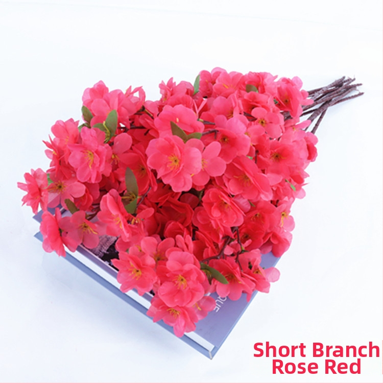 Viltotas persiku zieds zari dekorācijai mājās; Materiāls: zīda ziedi; Veids: simulētie persiku ziedi; Svars: 80 g; Piemērošana: kāzas, mājas dekors