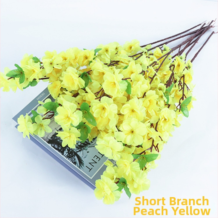 Viltotas persiku zieds zari dekorācijai mājās; Materiāls: zīda ziedi; Veids: simulētie persiku ziedi; Svars: 80 g; Piemērošana: kāzas, mājas dekors