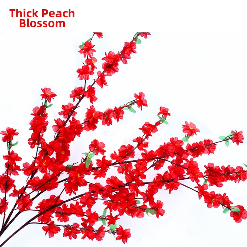 Viltotas persiku zieds zari dekorācijai mājās; Materiāls: zīda ziedi; Veids: simulētie persiku ziedi; Svars: 80 g; Piemērošana: kāzas, mājas dekors