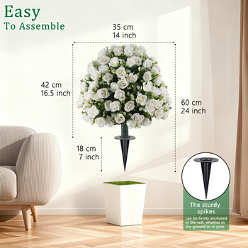 Mākslīgs ziedu pušķis no satīna, maku šķirne, daļēji manuāla un daļēji mehāniska izstrāde, piemērots ārējai un biroj dekorēšanai