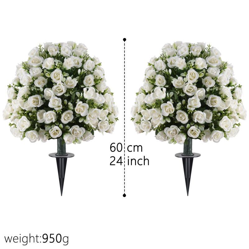 Mākslīgs ziedu pušķis no satīna, maku šķirne, daļēji manuāla un daļēji mehāniska izstrāde, piemērots ārējai un biroj dekorēšanai