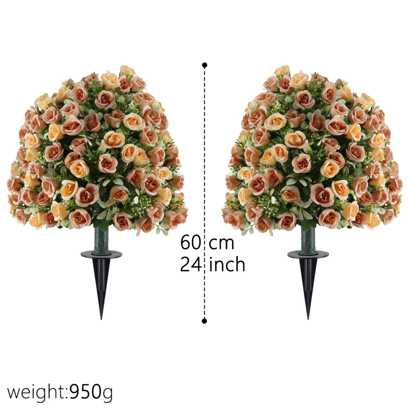 Mākslīgs ziedu pušķis no satīna, maku šķirne, daļēji manuāla un daļēji mehāniska izstrāde, piemērots ārējai un biroj dekorēšanai