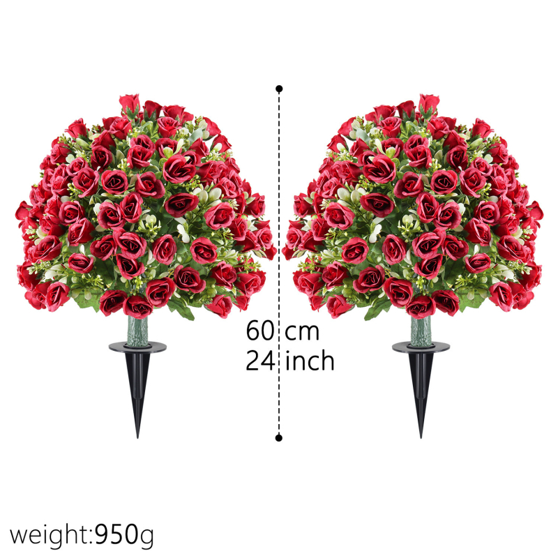 Mākslīgs ziedu pušķis no satīna, maku šķirne, daļēji manuāla un daļēji mehāniska izstrāde, piemērots ārējai un biroj dekorēšanai