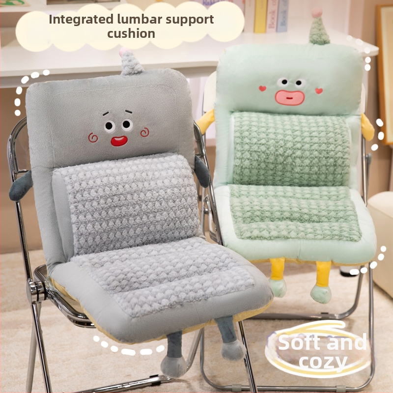 Ühekordne kontori istmepadja seljatugedega – plüüs, PP puuvillane täidis, anime karikatuuri muster, sobib magamistuppa või kontorisse