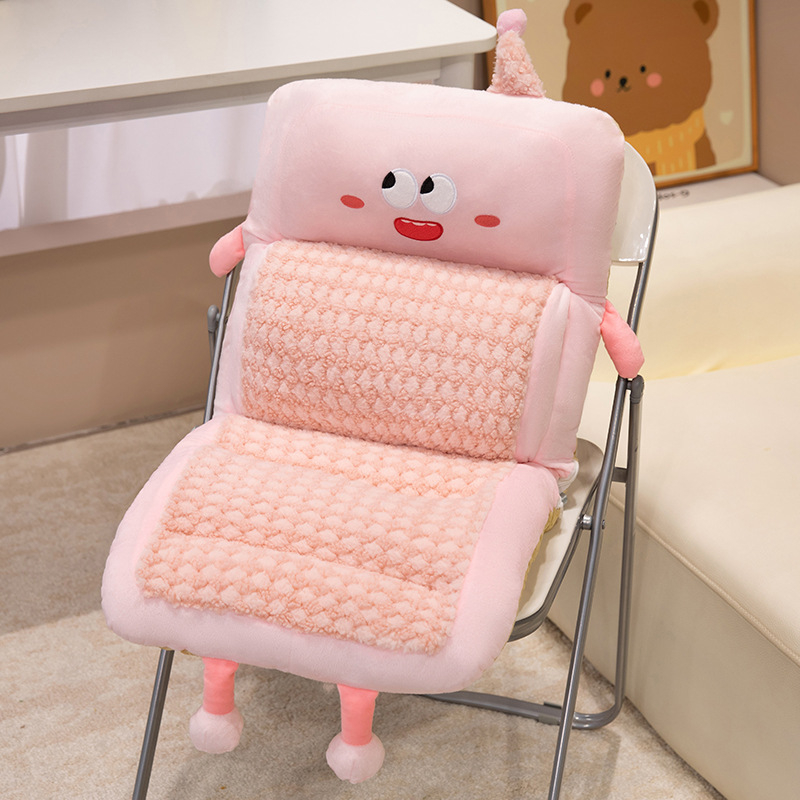 Ühekordne kontori istmepadja seljatugedega – plüüs, PP puuvillane täidis, anime karikatuuri muster, sobib magamistuppa või kontorisse