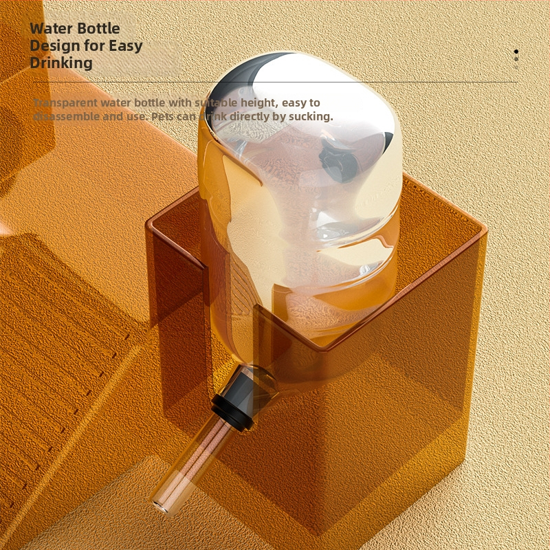 Hamsteru biotopa komplekts ar panorāmas caurspīdīgu ligzdu, takām un villu; iekļauta ūdens pudele un ēdiena bļoda — Plastmasa, Zīmols Silly Darling