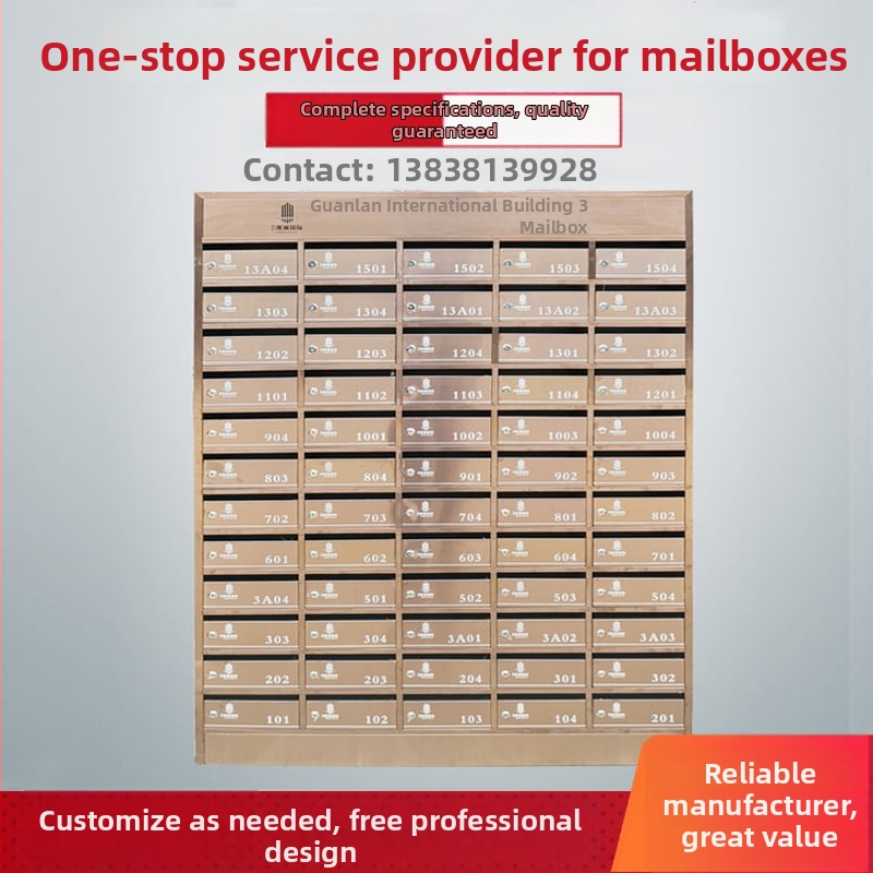 Dzīvokļu pastkaste ar vairākiem nodalījumiem, nerūsējošais tērauds, modelis zr-018, Zhen Rui zīmols, sienas montāžai iekšēja un ārēja lietošana