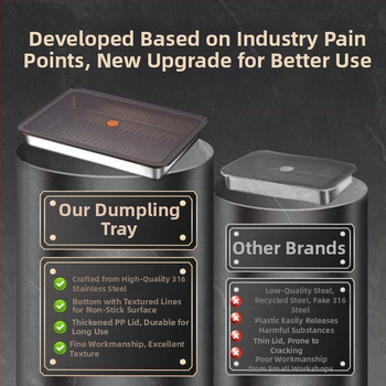 316 nerūdijančio plieno koldūnų laikymo dėžė su dangčiu, daugiafunkcinė šaldytuvo/šaldiklio dėžė, storesnis sandarinimas