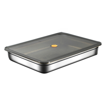 316 rozsdamentes acélból készült gombóc tároló doboz fedéllel, multifunkciós hűtő-/fagyasztó tartó, vastag tömítés