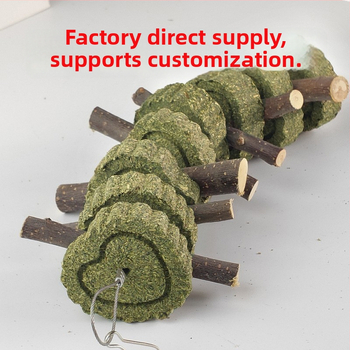 Džiovinti žolės dantų kramtukai triušiams ir žiurkėnams, 110 g, pakuotė 100 vnt., prekės ženklas Bibi Meng