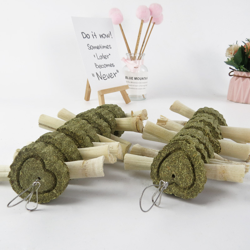 Džiovinti žolės dantų kramtukai triušiams ir žiurkėnams, 110 g, pakuotė 100 vnt., prekės ženklas Bibi Meng