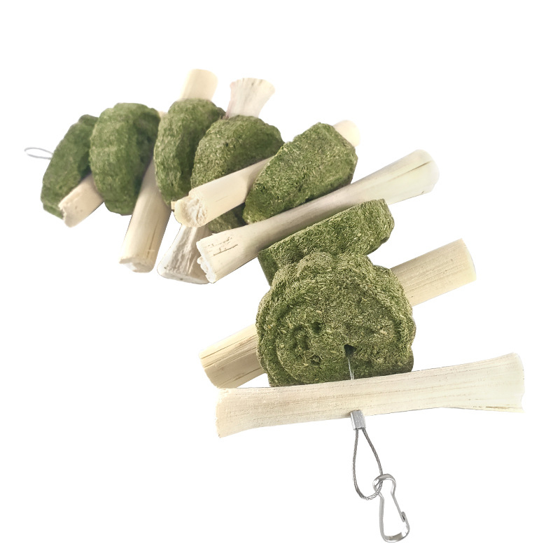 Džiovinti žolės dantų kramtukai triušiams ir žiurkėnams, 110 g, pakuotė 100 vnt., prekės ženklas Bibi Meng