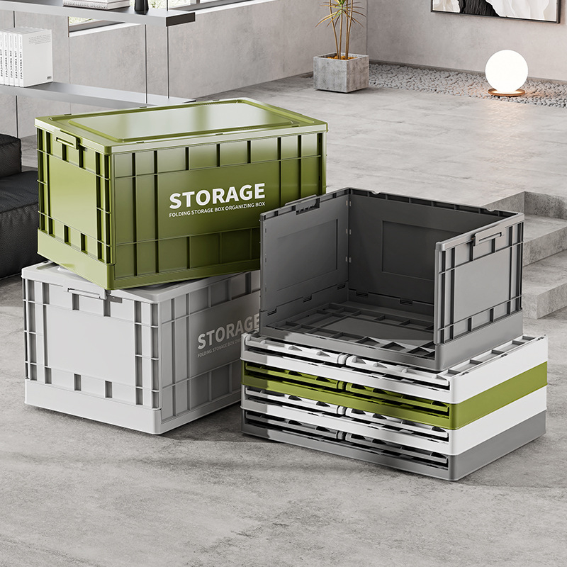 Κουτί αποθήκευσης σε βιομηχανικό στυλ, PP, μεγάλης χωρητικότητας, πτυσσόμενο, με ροδάκια, μοντέλο 803