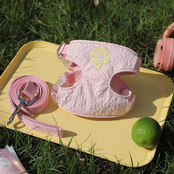 Mačji prsni pojas za šetnju — prozračna vest; materijal: presvana tkanina, cinkova zlitina, poliester-pamučna; kategorija: prsni pojas; pogodno za mačke; ne proširuje