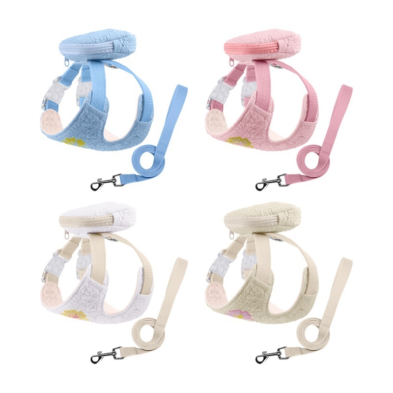 Mačji prsni pojas za šetnju — prozračna vest; materijal: presvana tkanina, cinkova zlitina, poliester-pamučna; kategorija: prsni pojas; pogodno za mačke; ne proširuje